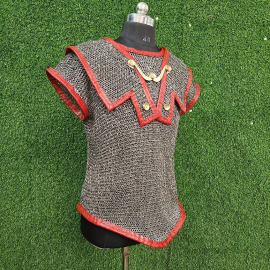 Chainmail Roman Lorica Hamata , 6 mm Round Riveted with Soiled Ring