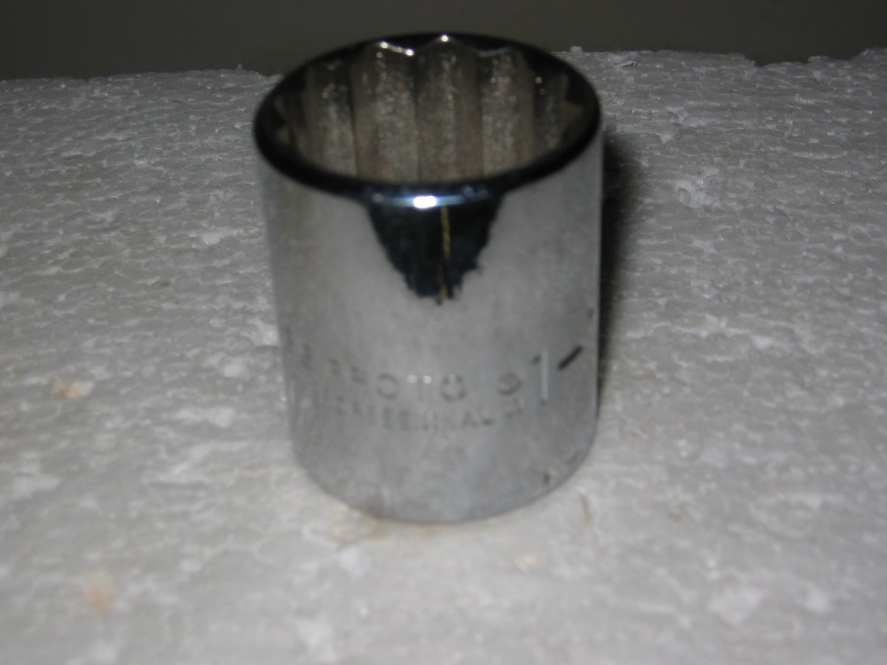 New PROTO  -1 1/8",  1/2" DRIVE 12 POINT SOCKET