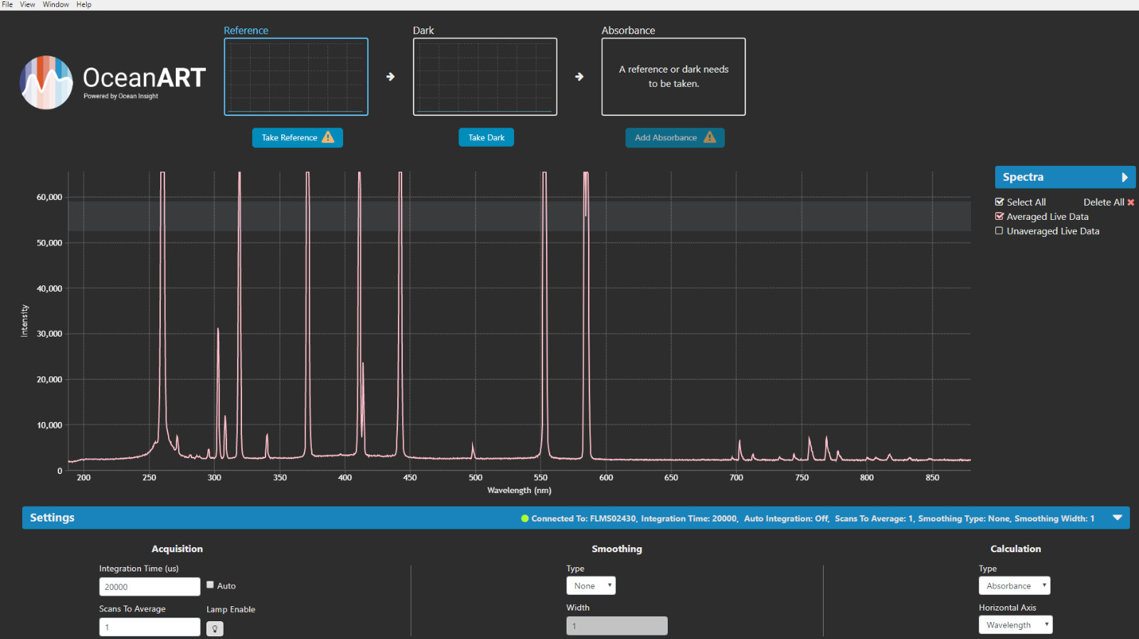 Ocean Insight Ocean Optics FLAME-S UV-VIS USB Spectrometer 187nm-879nm 25um Slit