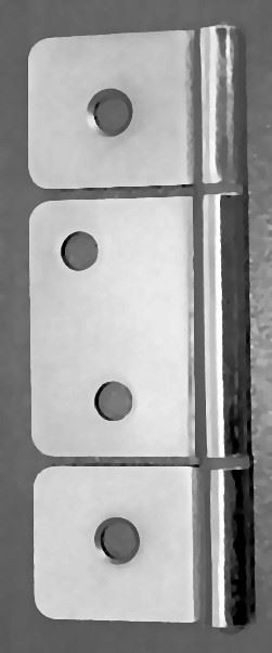 Flag Hinge 3-Leaf Bi-Fold & Shutter Chrome Plated - 3-1/2"