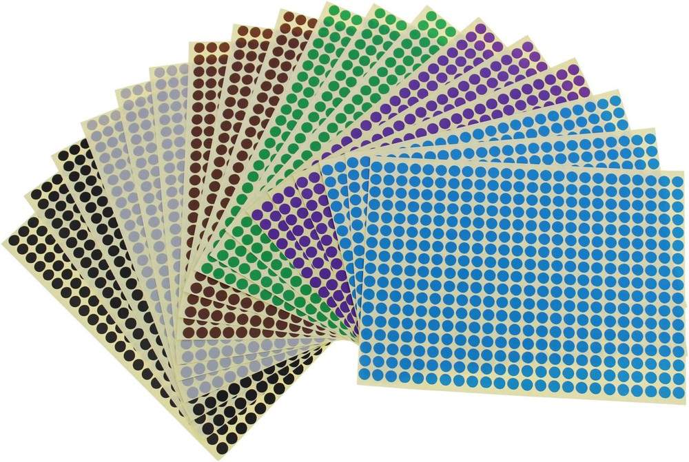 Sticky Color Coding Labels Removable Small Circle Dot Stickers for Classroom Org