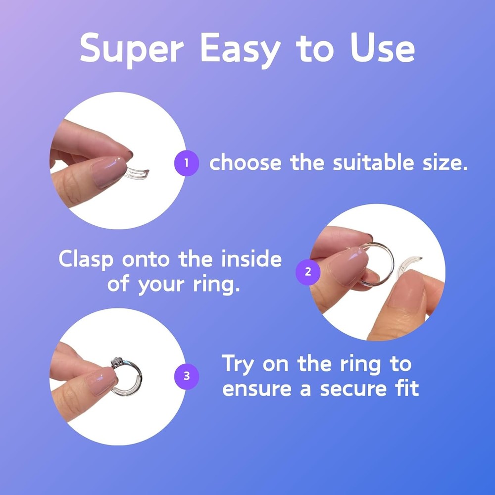Ring Size Adjuster for Loose Rings 12 Pack | Invisible Guard Insert &...