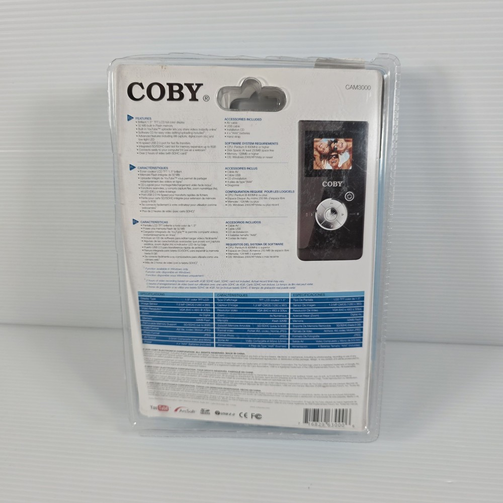 Coby Snapp CAM3000 1.3MP 32MB Memory Camcorder - Tested Complete