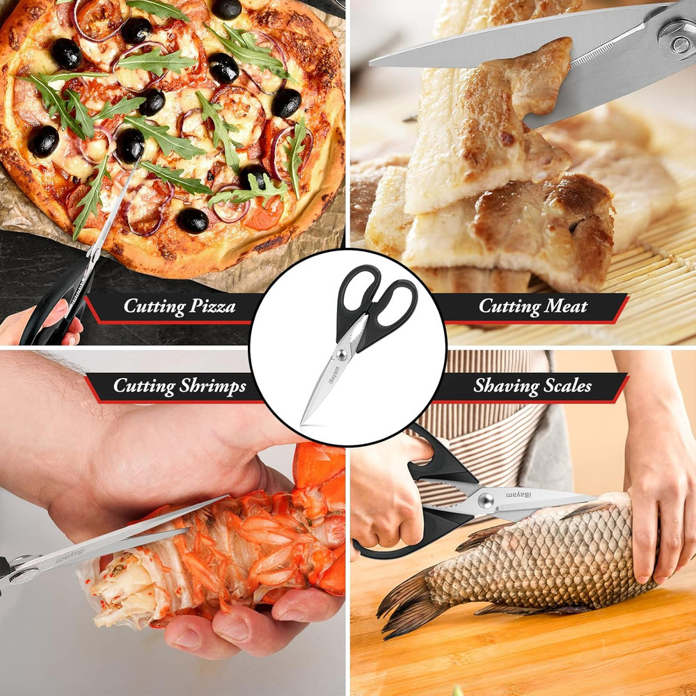 Kitchen Shears, Kitchen Gadgets Utensil Set, All Purpose Kitchen Shears with Pr