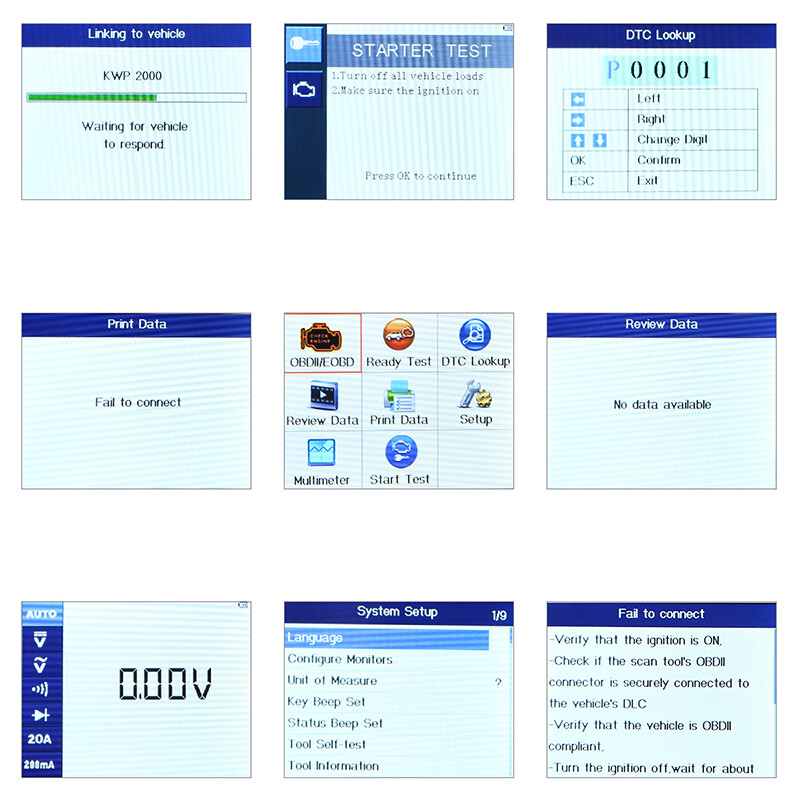 Autel AutoLink AL539B Battery Electrical Circuit Tester OBD2 Code Reader Scanner