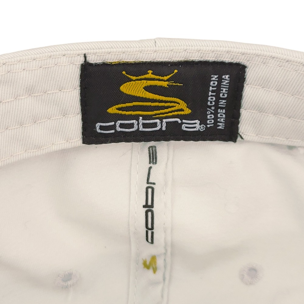 Cobra Golf Adjustable Cap Medium / Size 7 Hat Beige Black Embroidered