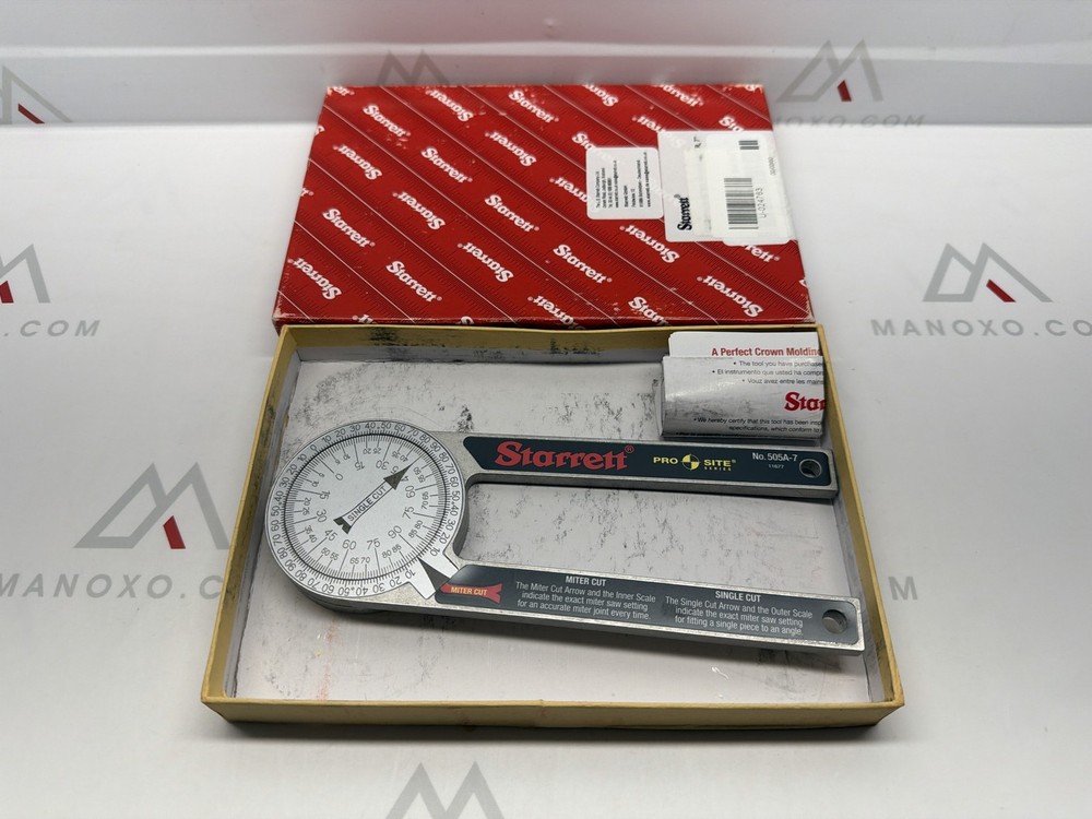 Starrett ProSite Miter Protractor Angle Finder with Two Laser Engraved