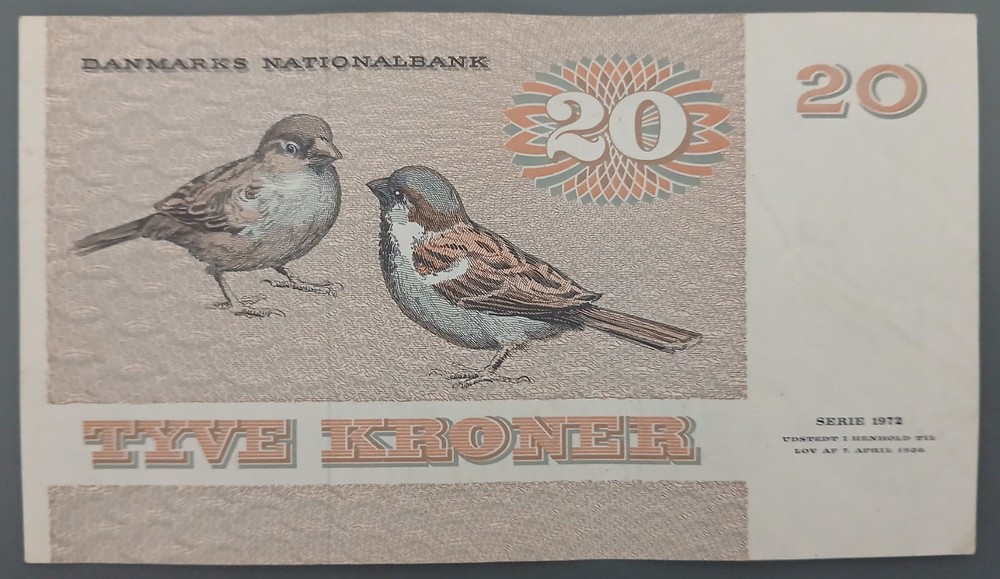 Denmark 20 Krone 1981 P-49c EF