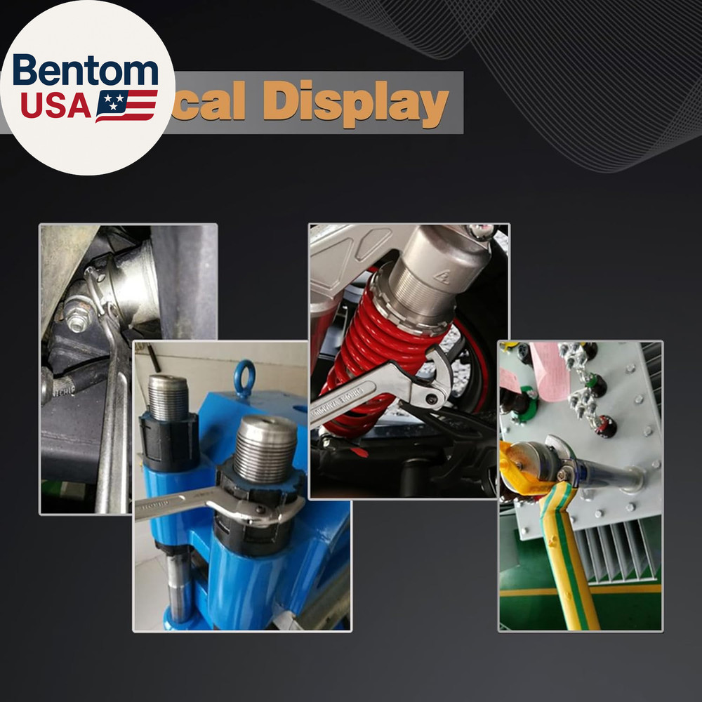 12Pcs Adjustable Spanner Wrench Sets with Replaceable Head, C-Shape Pin Hook Wre