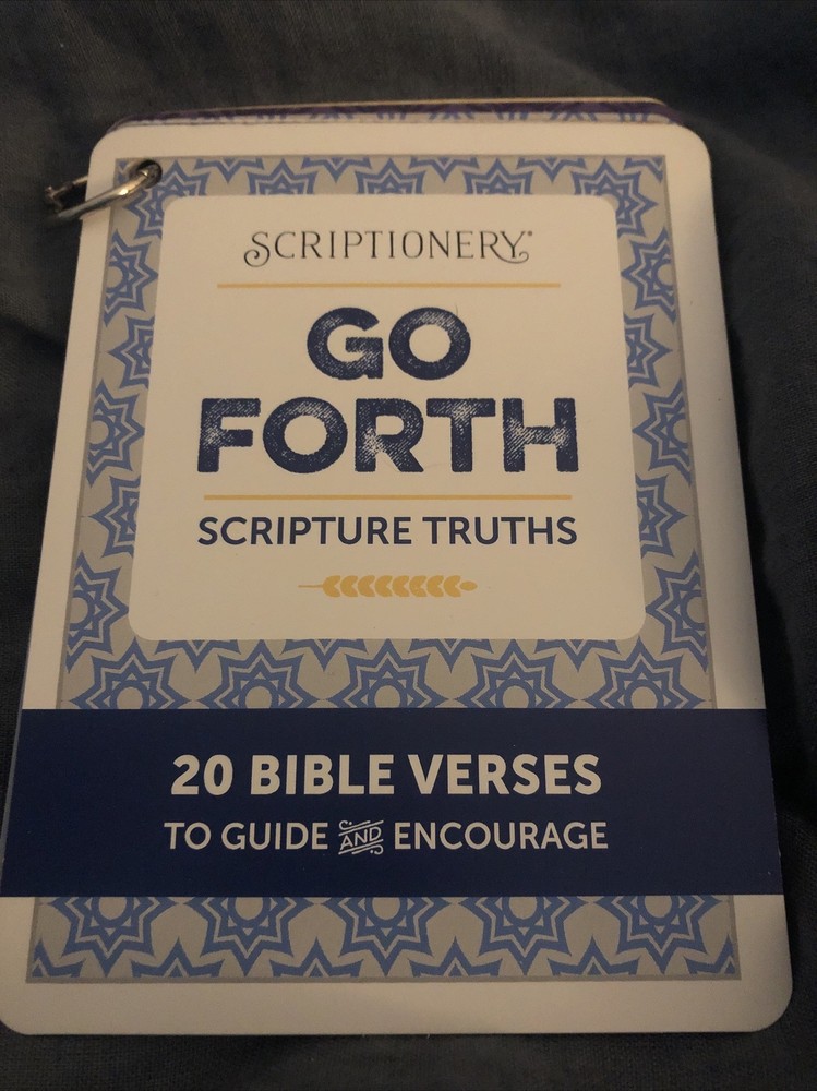 Scriptionery - Go forth Scripture Truths 20 Bible Verses  Cards on a ring