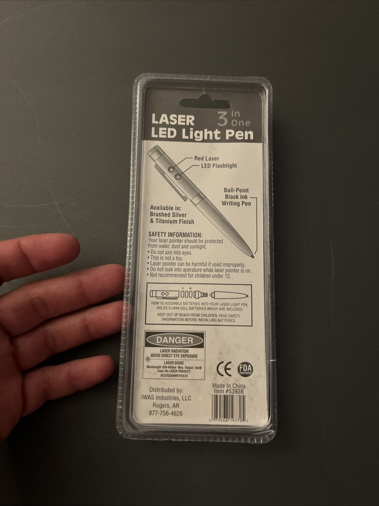 3 In One Laser Pointer LED Light Pen Red Blue Beam