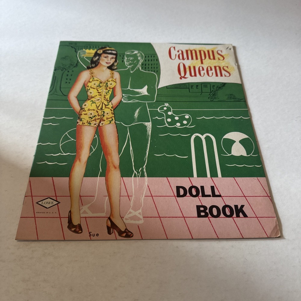 CAMPUS QUEEN PAPER DOLLS ORIGINAL UNCUT SAMUEL LOWE