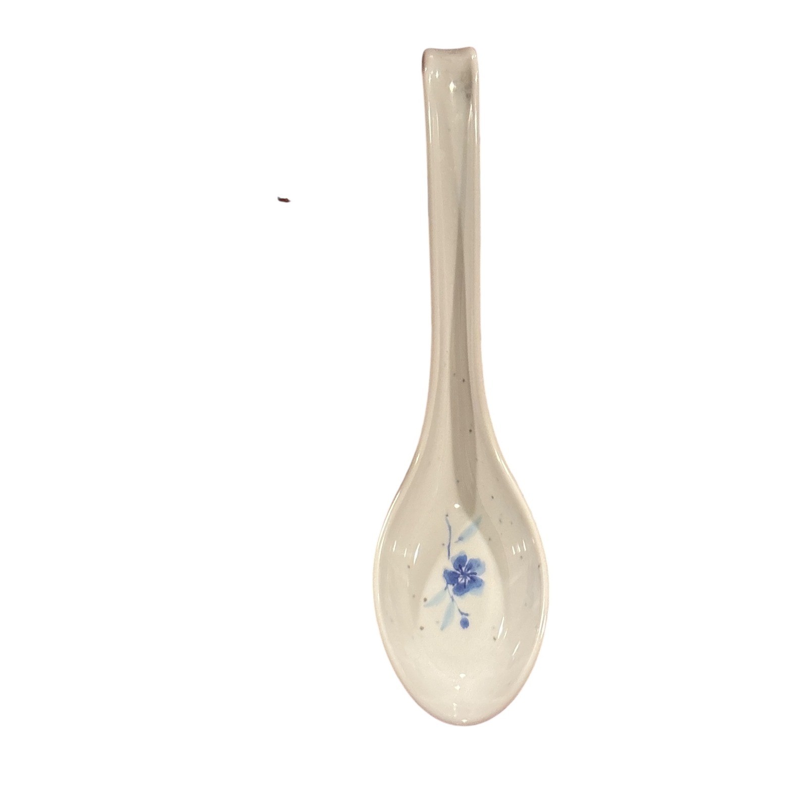 Flowerware Melamine Spoons Blue Floral Set of 3 Asian Soup Ramen Ladle