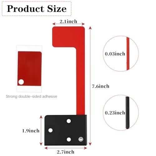 Mailbox Flag Replacement Kit - 2 Pcs Metal Red & Blue Flags for Mailbox Accessor