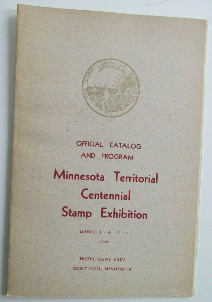 Vintage 1949 Minnesota Territorial Centennial Stamp Catalog Exhibition Program