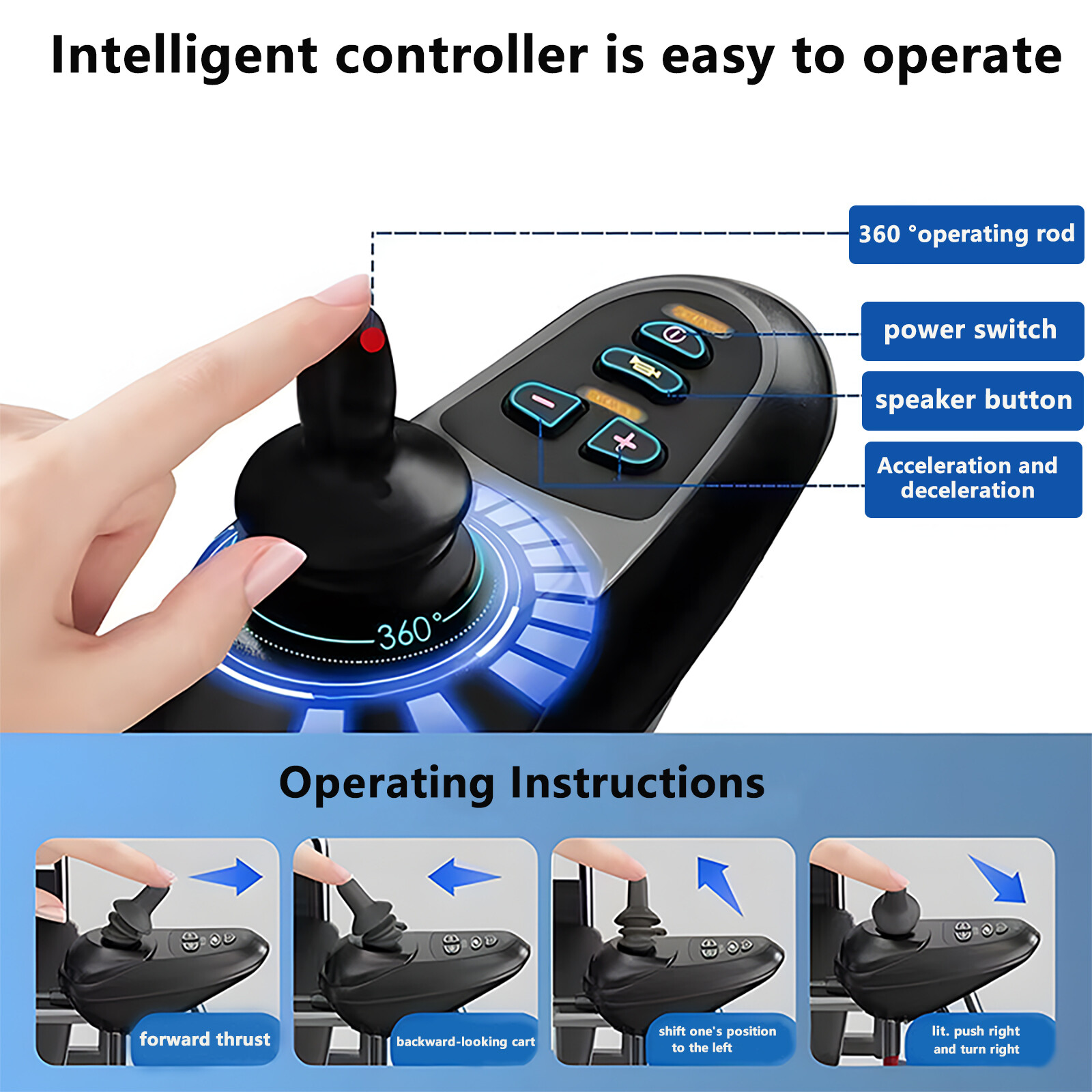Foldable Electric Powered Mobility Wheelchair Lightweight Motorized Wheel Chair