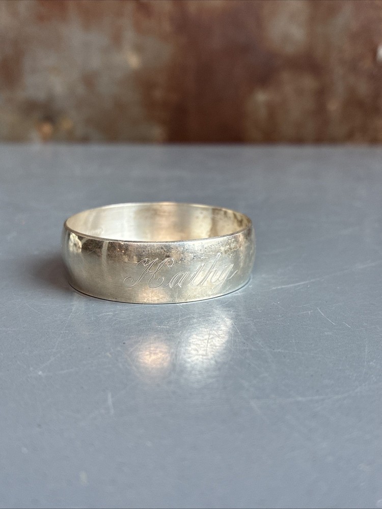 Vintage Gorham Sterling Silver Napkin Ring Engraved  “Kathy”