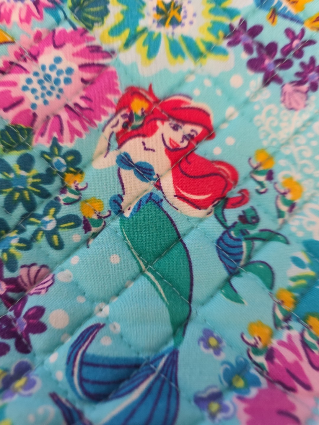 Vera Bradley Disney Bucket Bag-Little Mermaid lightweight quilted crossbody