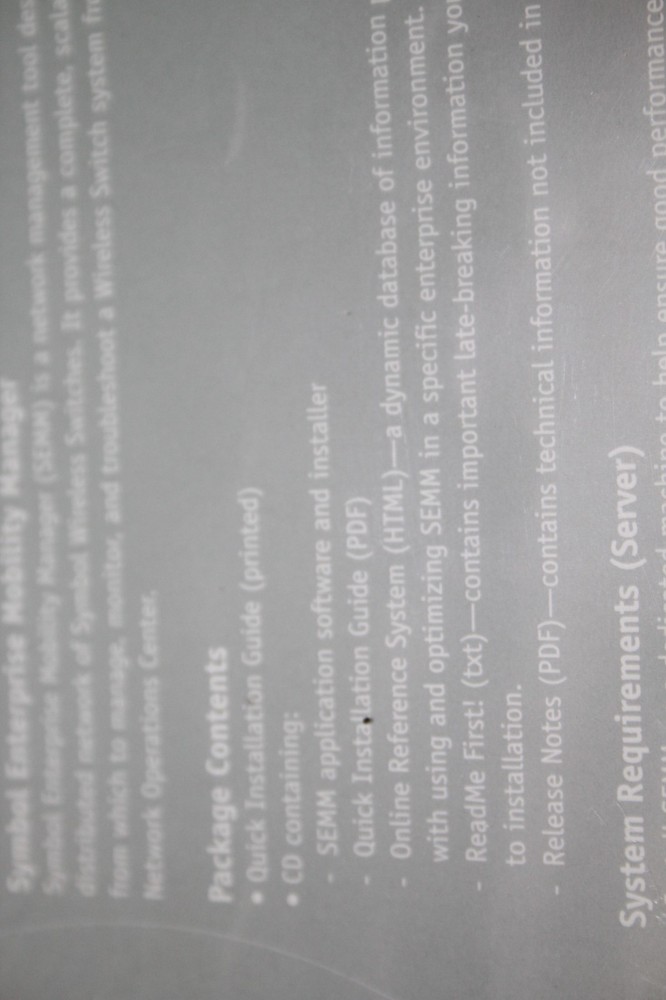 SYMBOL ENTERPRISE MOBILITY MANAGER SEMM SOFTWARE CD SEALED NEW