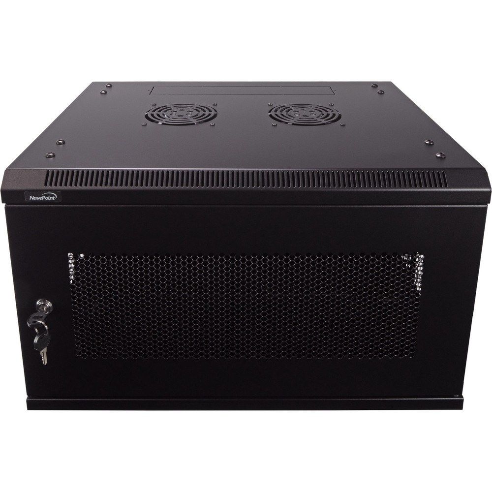 6U IT Wall Mount Network Server Data Cabinet Rack Perforated Door Lock w/shelf