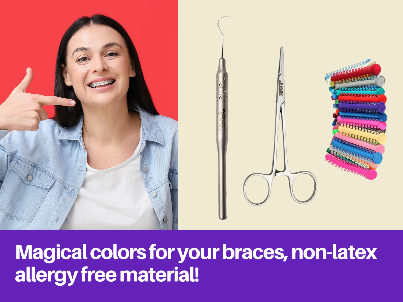 Dental Braces Color Changing Kit, Orthodontic Ties Changing kit ARTMAN