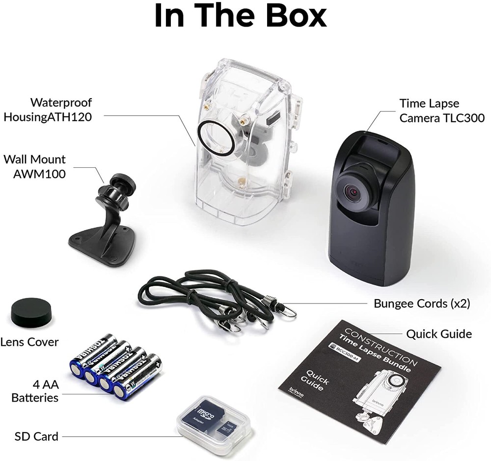 Brinno Time Lapse Camera TLC300-M Bundle 2023 Timelapse Camera Outdoor Construct