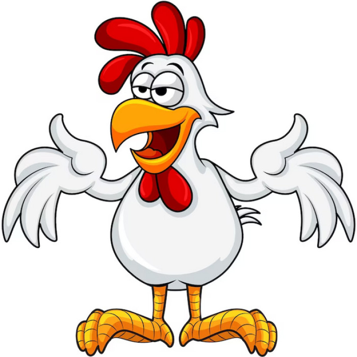 30 Custom Funny White Rooster Personalized Address Labels