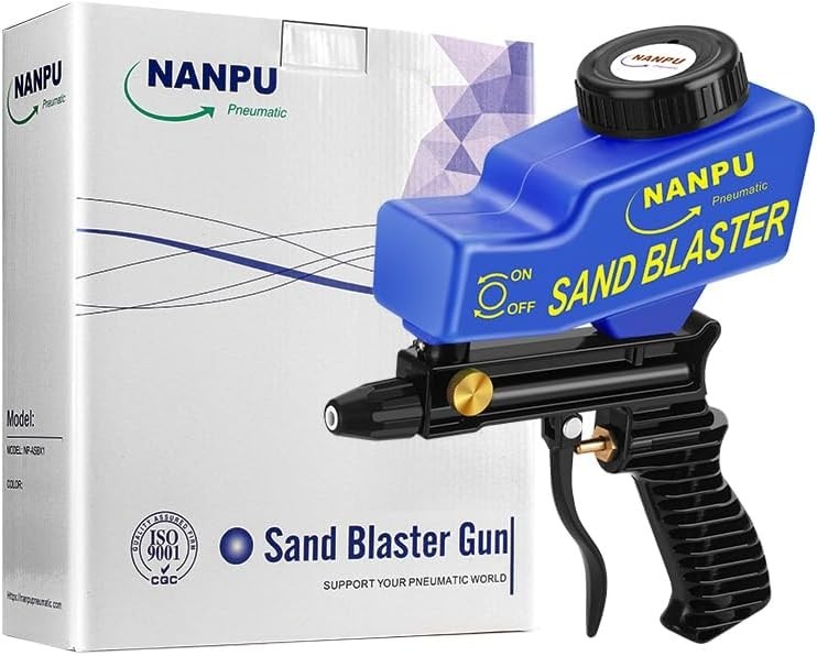 Sand Blaster Gun Kit – Portable Sandblaster for Air Compressor – Rust Removal &