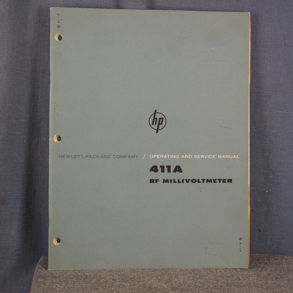 HP Model 411A RF Millivoltmeter Operation and Service Manual #2