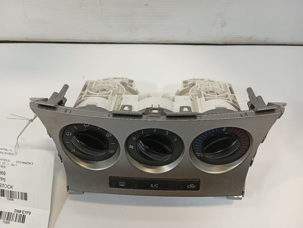 Dash Temperature Control from 2010 Mazda 3 11505266