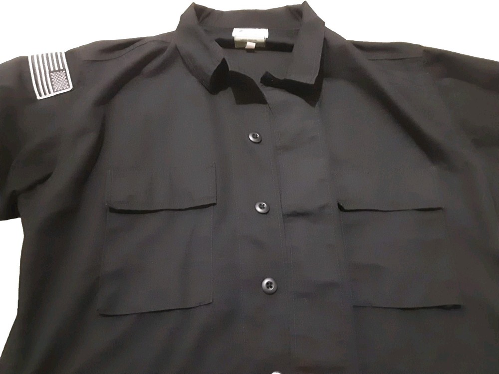 Galls Black BDU 4 Pocket Jacket - Poly/Cotton Large Regular