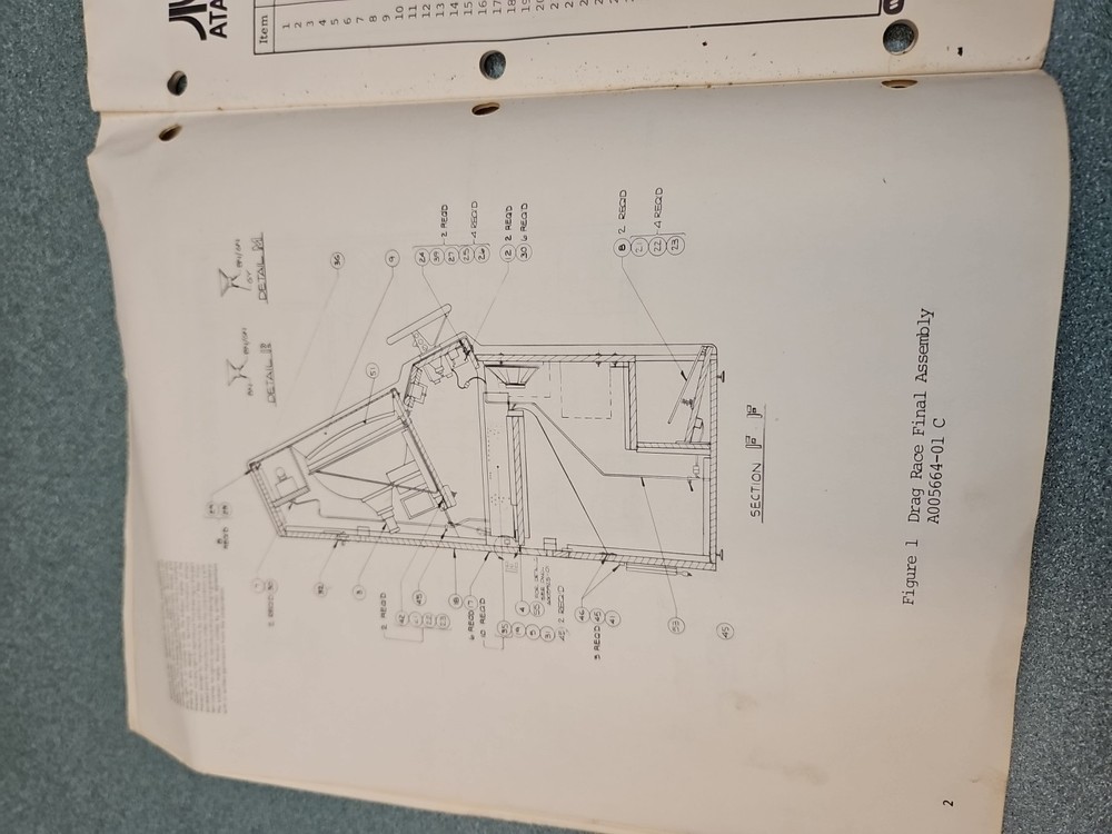 DRAG RACE ATARI Illustrated Parts Catalog