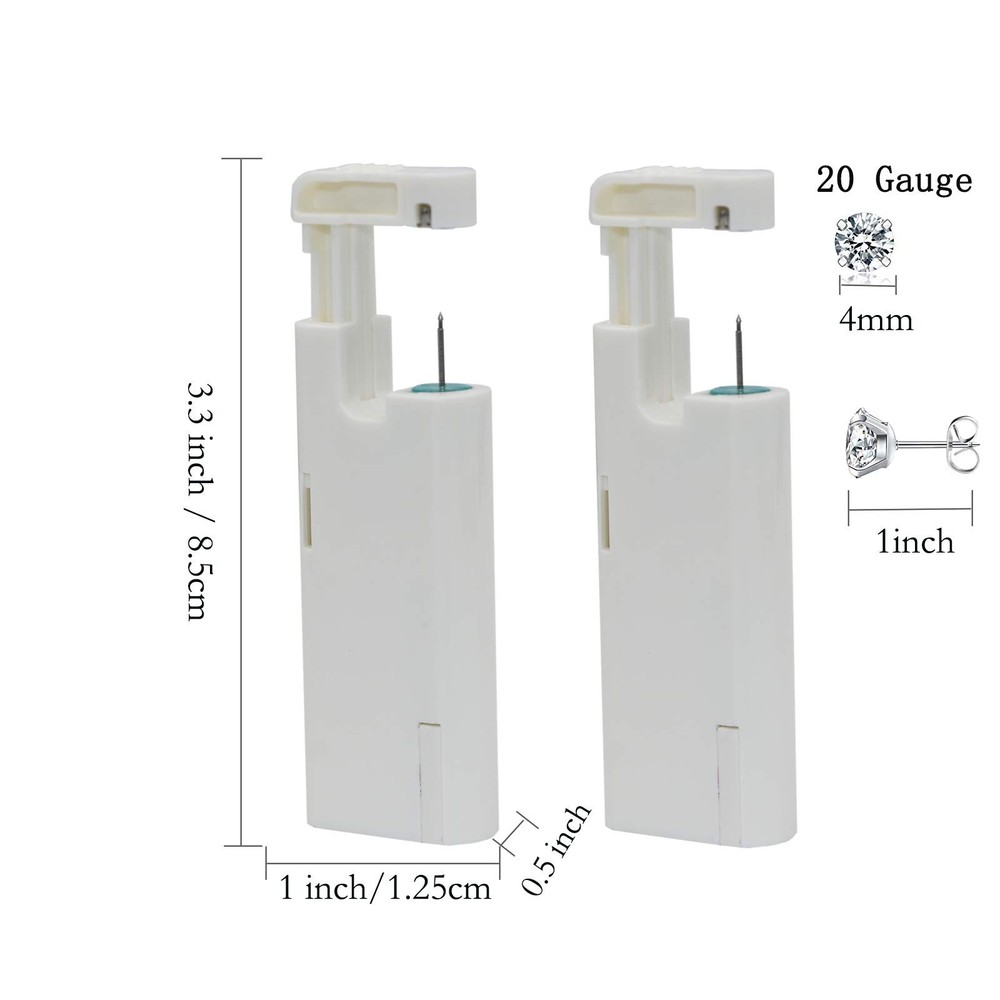 2Pcs Ear Piercing Kit, Automatic Ear Piercing Disposable Aseptic Household Ea...