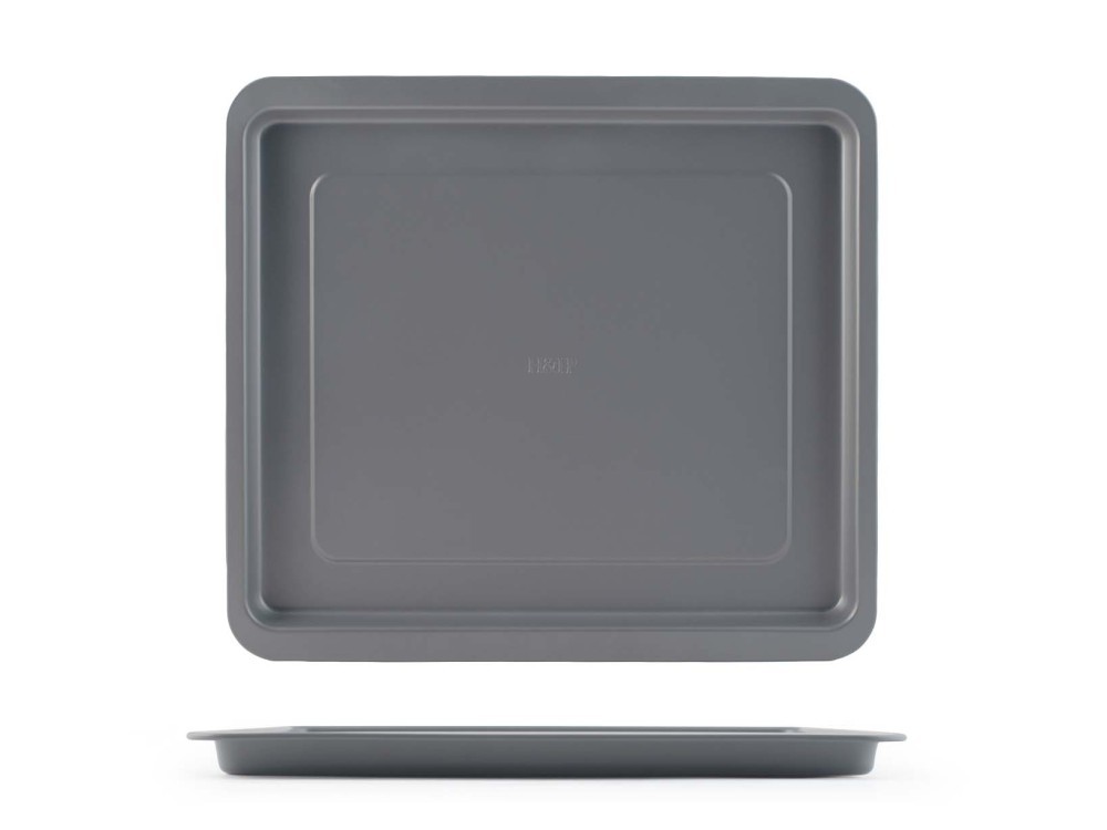 H&H Deli Chef Nonstick Rectangular Aluminum Baking Pan, Gray