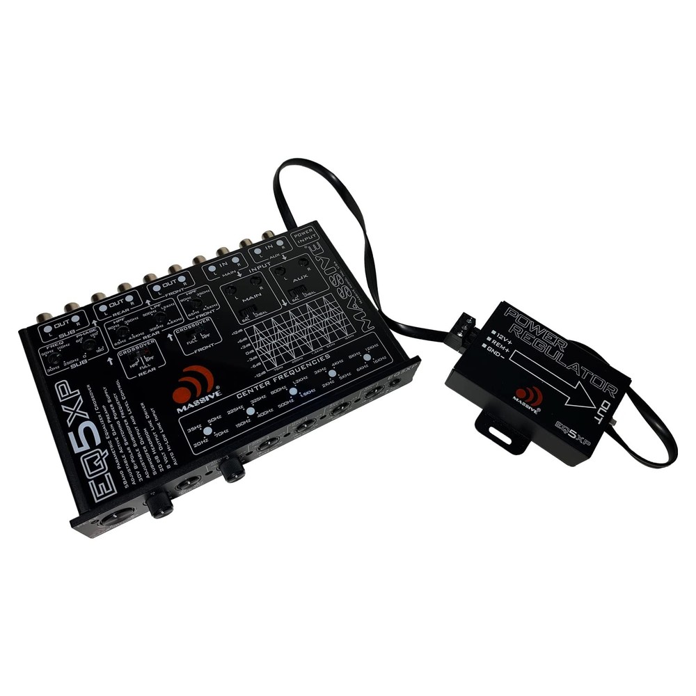 Massive Audio EQ5XP - 5 Band Car Audio Parametric Equalizer and Crossover with