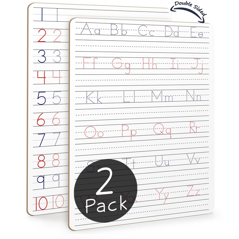 2 Pack Scribbledo Dry Erase Handwriting Practice for 9 x 12 inches, White