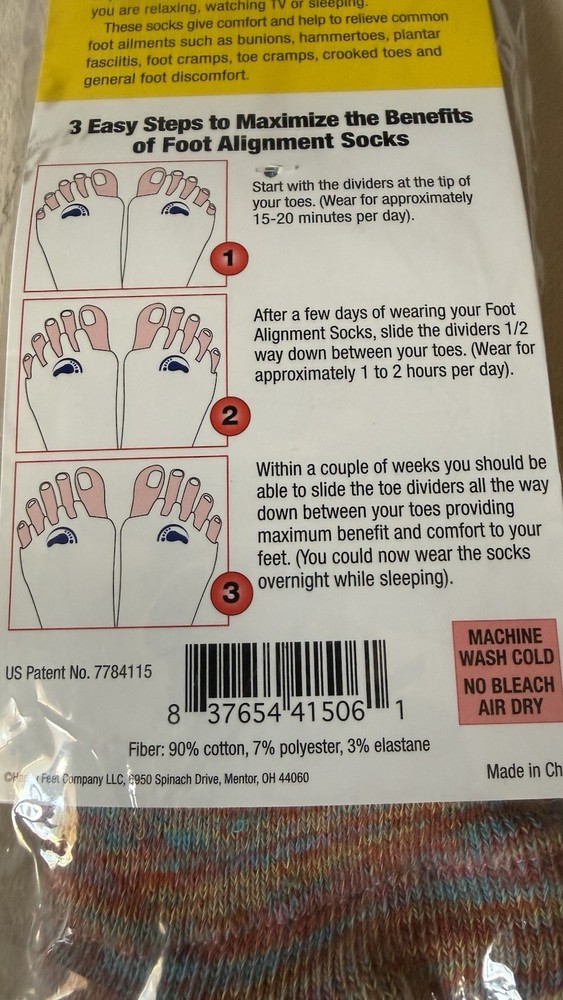 The Original Foot Alignment Socks Size Medium New In Package