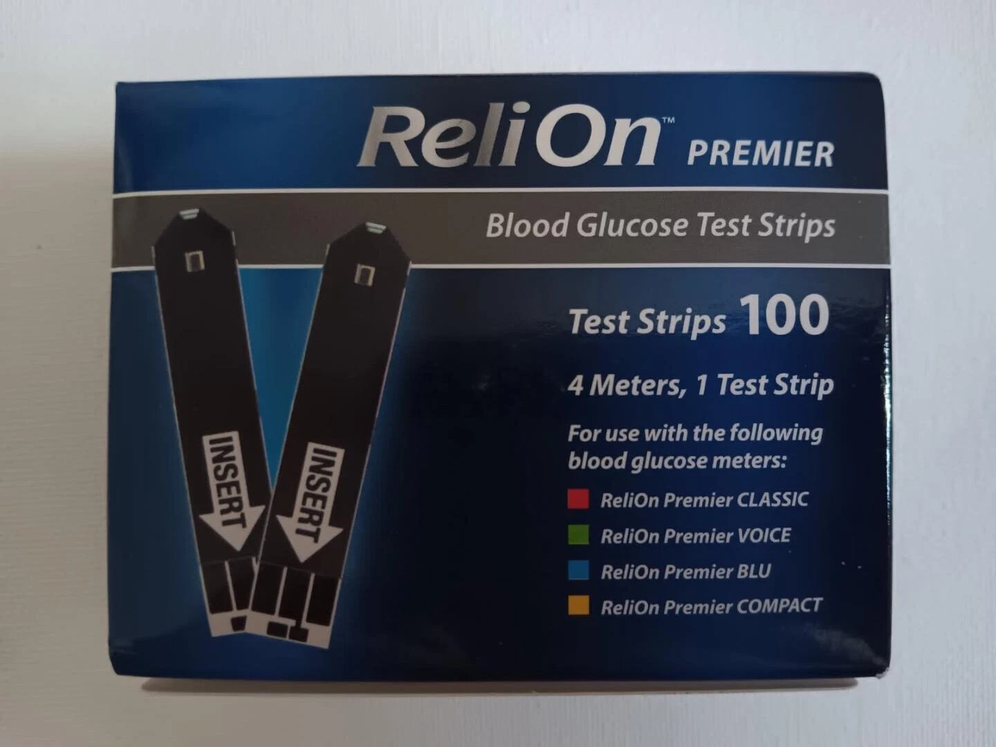 ReliOn Premier Diabetic Blood Glucose Test Strips 100ct Exp 06/2026+ New