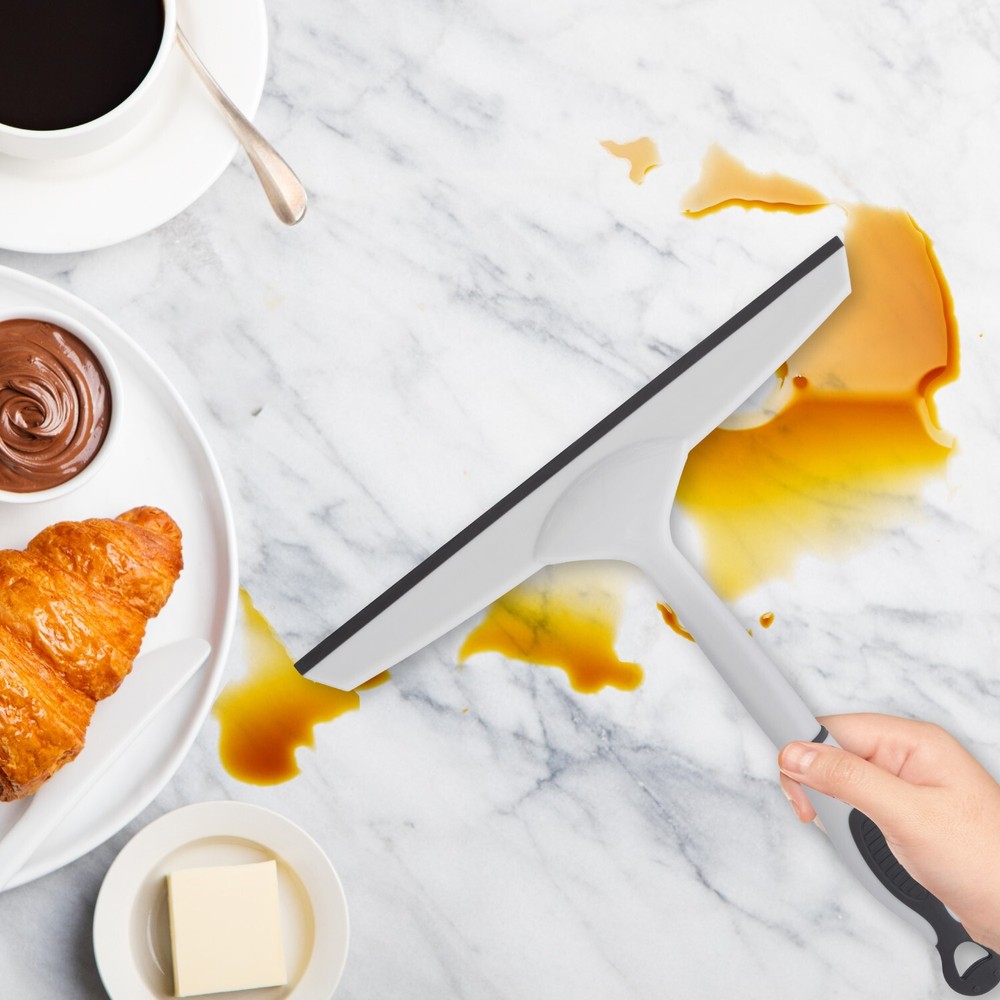 10" Grey Rubber Squeegee with Hanging Loop