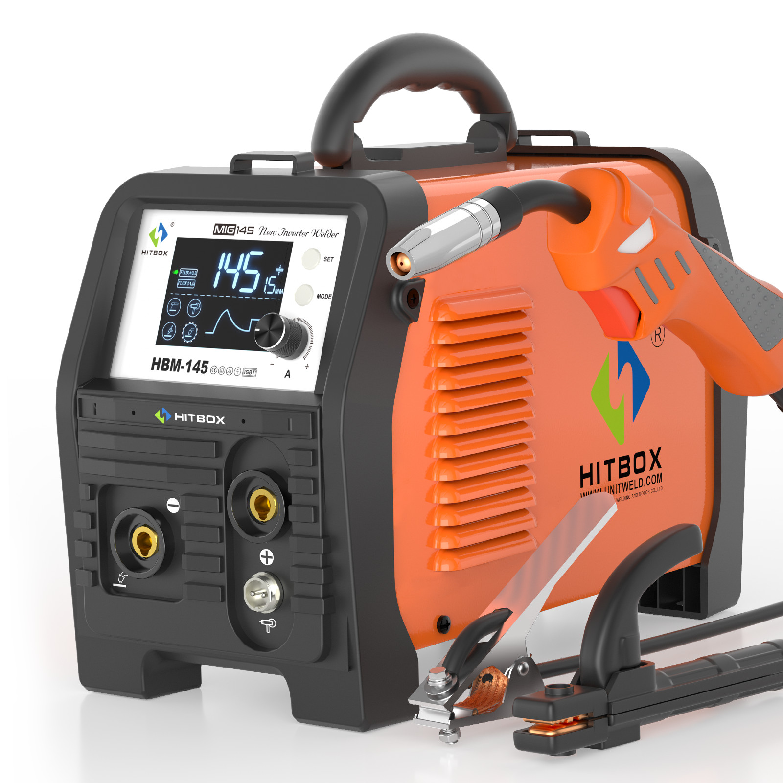 Hitbox 4IN1 MIG Welder Spool Gun/MMA/Gasless/Lift TIG Welding Machine 110V&220V