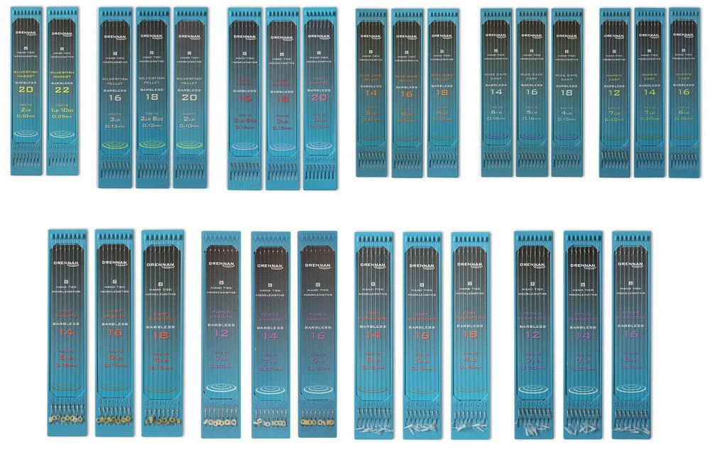 Drennan Hook Plate System 6" Hooklengths - Silverfish, Pushstop, Carp, Bandits..