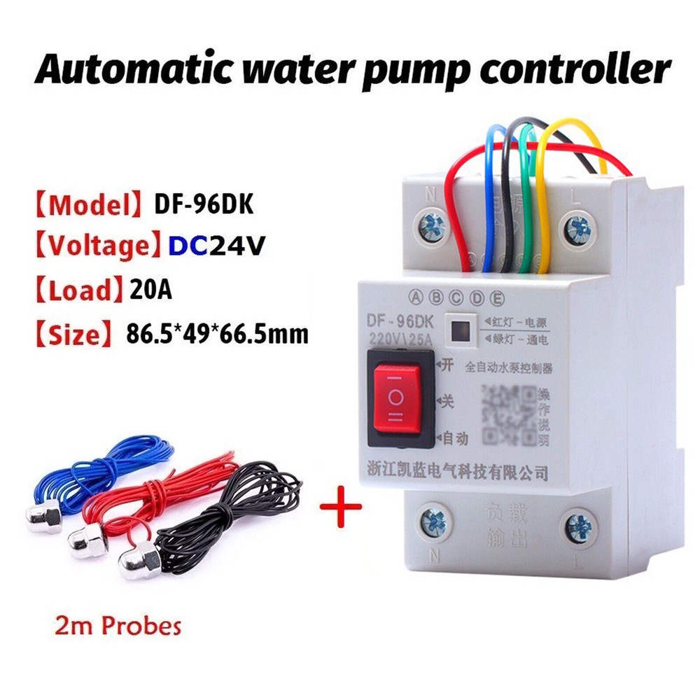 Automatic Water Level Detection Sensor Durable Pump Controller Switch 20A 24V