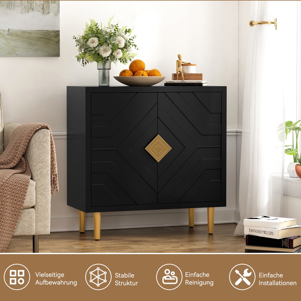Modern Sideboard Accent Cabinet 32" Kitchen Buffet Bedside Console Table w/ Door