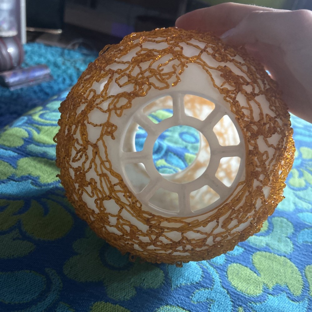 mcm spaghetti spun lucite lamp