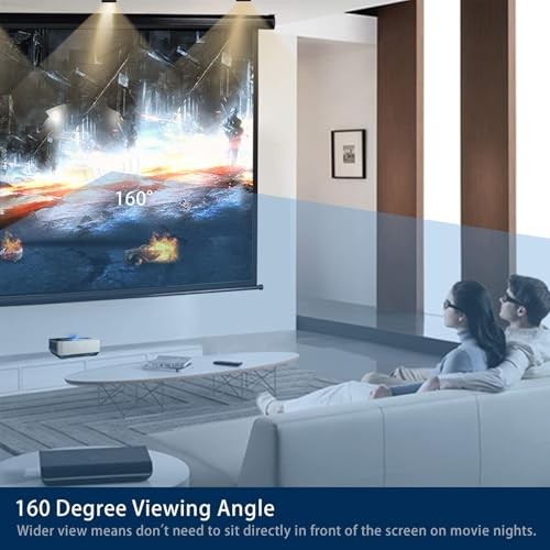 120" Motorized Projector Screen Electric Diagonal Automatic 120"(16:9) Black