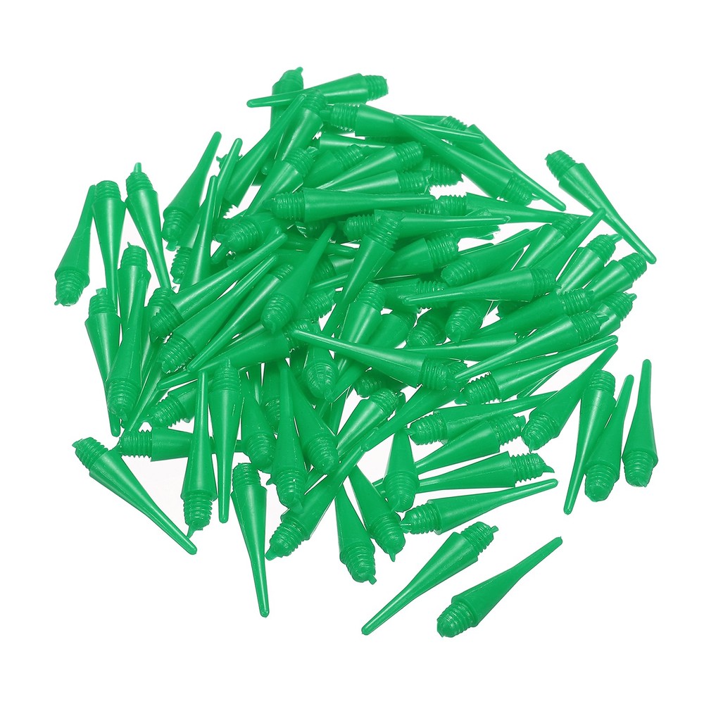 Plastic Dart Tips, 100 Pack 2BA Thread Soft Dart Tips, Green