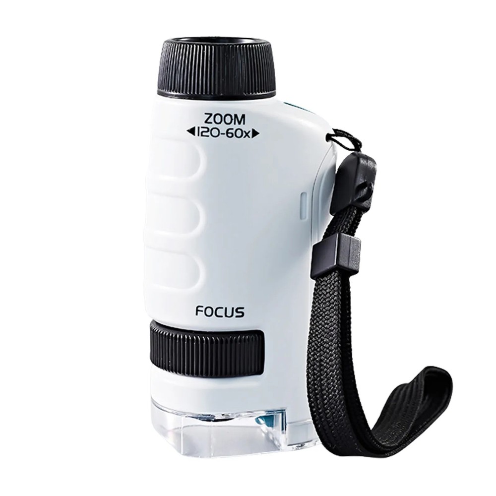 Handheld Magnification Pocket Microscope 60X-120X KP Lens Sciences Tool
