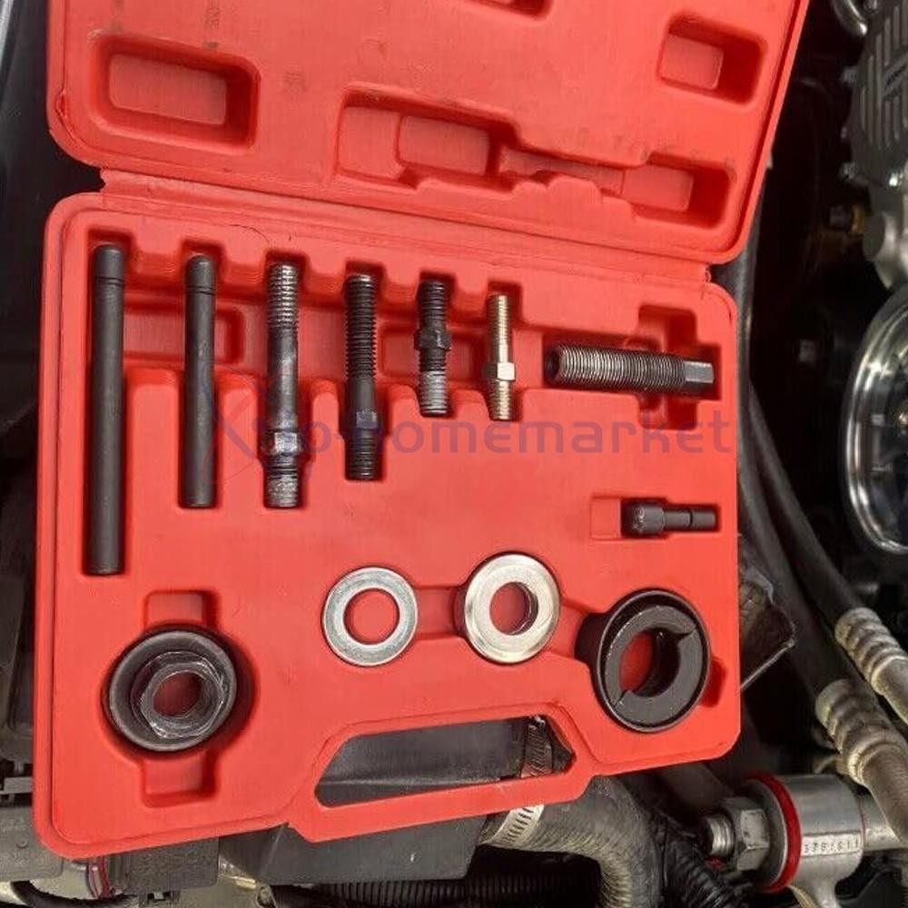 13PCS Power Steering Pump Pulley Puller Remover & Alternator Installer Tool Kit