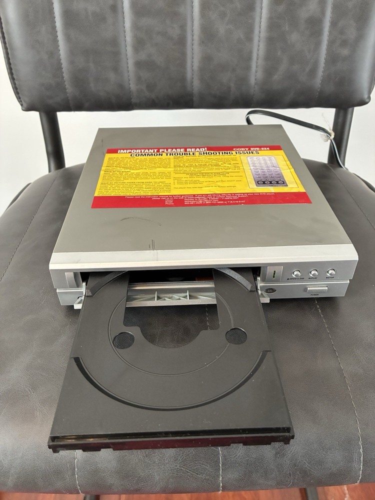 COBY DVD Player Progressive Scan DVD-224 Working, No Remote