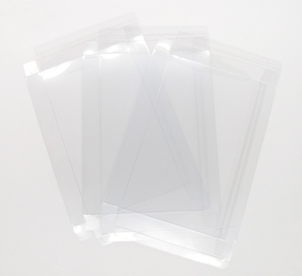 5X CLEAR PLASTIC PROTECTIVE BOX SLEEVE FOR ATARI 2600 BIG SEGA BOX CIB (SIZE E)
